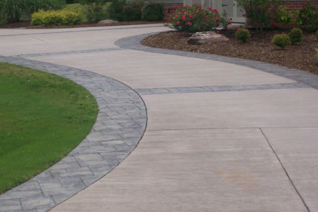 CONCRETE WITH PAVERS by AMIGOS INTERLOCK SERVICES