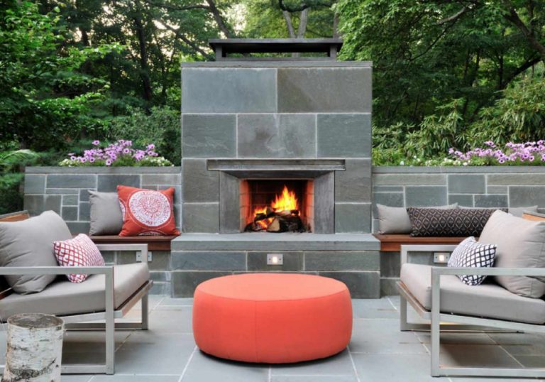 Outdoor Fireplace_ by amigos interlock services