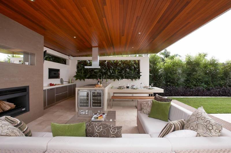 covered outdoor kitchen design