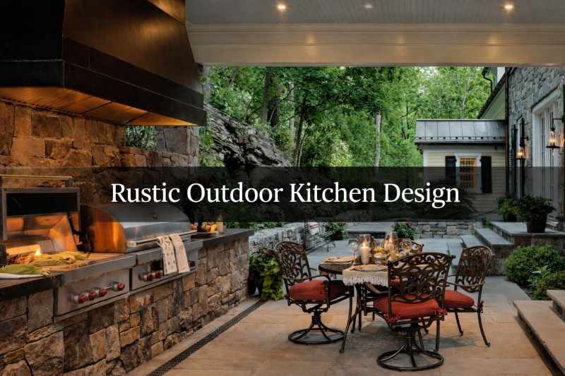 rustic outdoor kitchen design