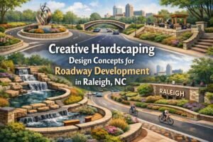 Creative Hardscaping Design Concepts for Roadway Development in Raleigh, NC