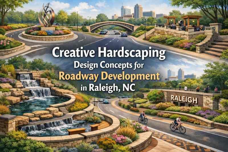Creative Hardscaping Design Concepts for Roadway Development in Raleigh, NC
